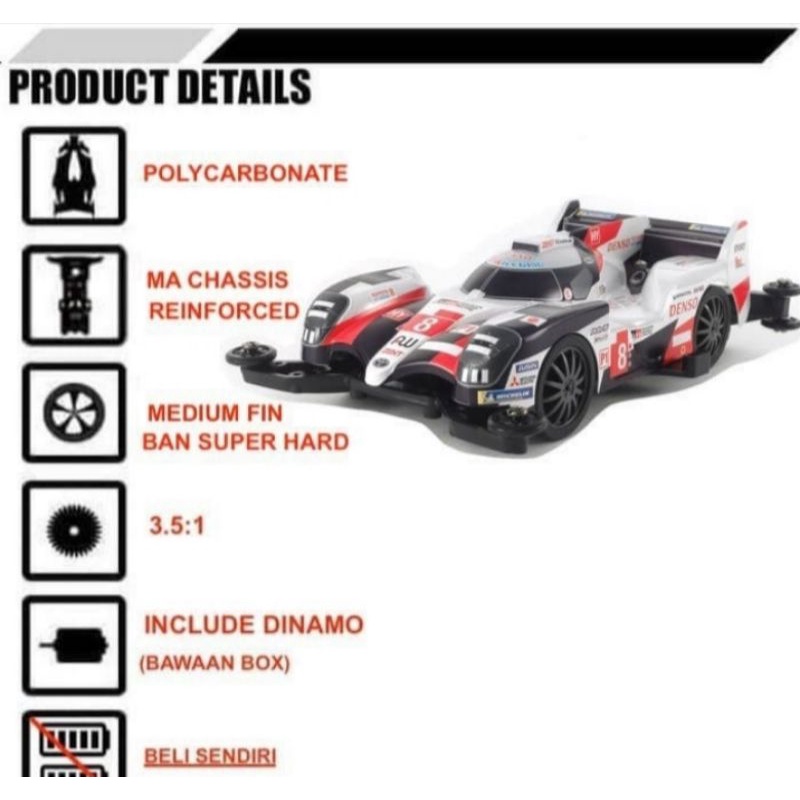 TAMIYA 95533 TOYOTA GAZOO RACING TS050 (MA CHASSIS)