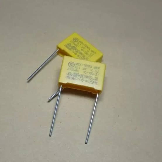 0.1uf 0,1uf 100NF 104J 104 275VAC 275 Volt 275V Kapasitor MKP X2