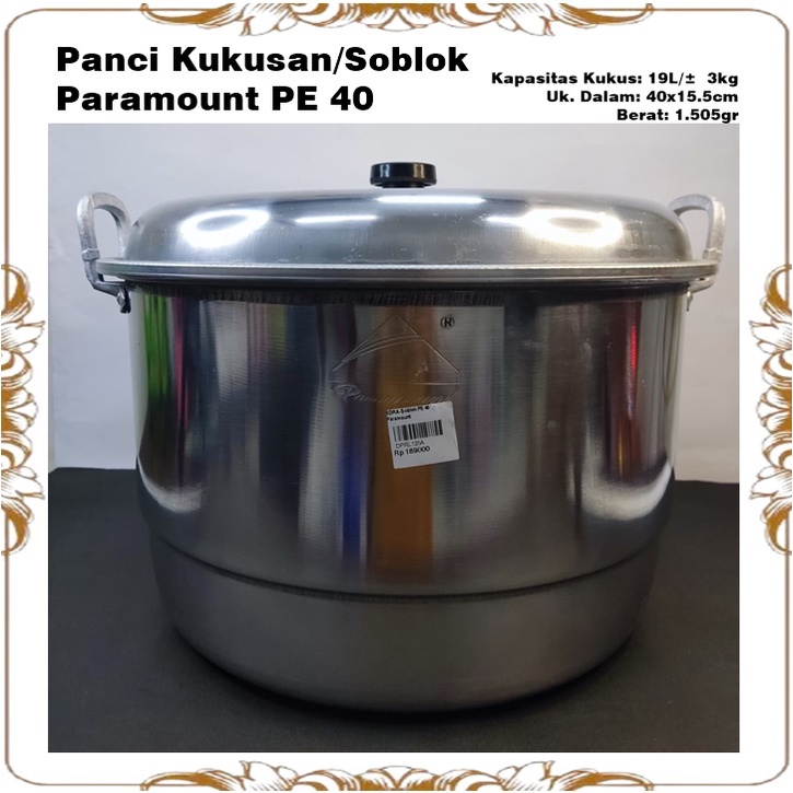 Panci Kukusan/Soblok Paramount PE 40