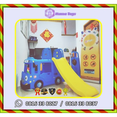 Perosotan Tayo Bus 2 in 1 Mobil Ayunan 3 in 1 Mainan Anak Happy Play