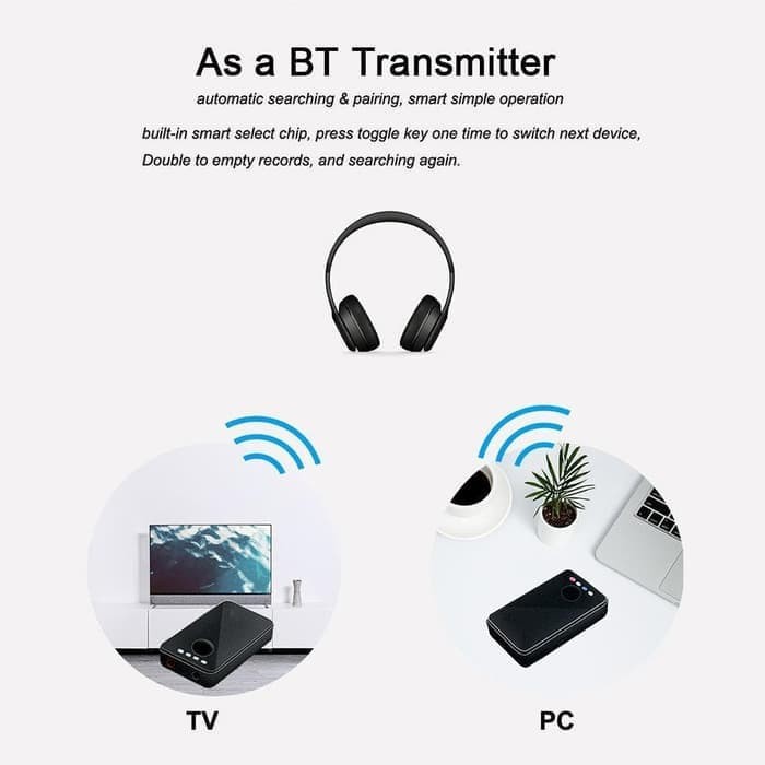 B8 Portable Wireless Bluetooth 2-in-1 Transmitter &amp; Receiver BT 4.1