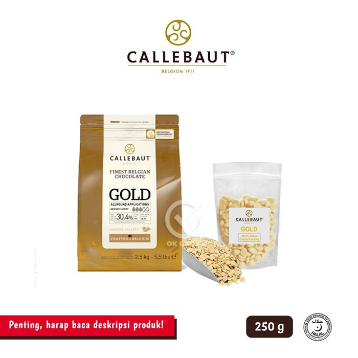 

Callebaut Gold Caramel Couverture 30,4% (250 gr) KHUSUS GOSEND & JNE YES
