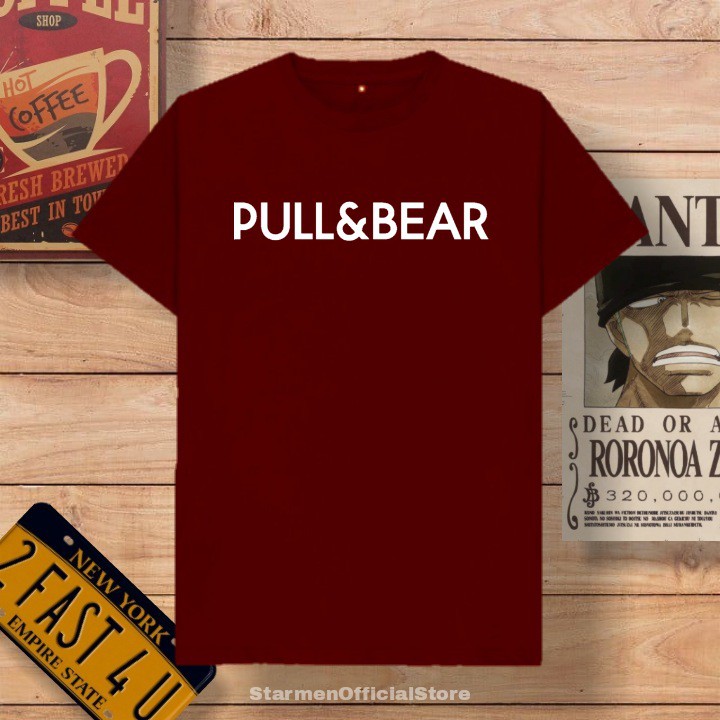 Kaos Distro Unisex PULL&amp;BEAR Katun Combed 30s / sablon polyflex /polyflex premium / Pakaian Pria Wanita Atasan Cowok Cewek /kaos kekinian / kaos viral / tshirt tumbrl tee basic /SIZE M , L , XL , XXL / kaus oblong oversize kaos murah best seller ready