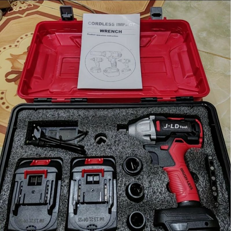 JLD IMPACT WRENCH 48 V ALAT BUKA BAN BATRE JLD CORDLESS IMPACT WRENCH 48V 2 BATRE BATERAI