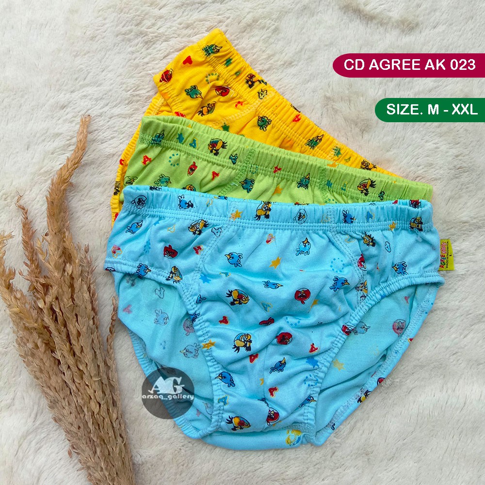 [ 3pc ] CD Agree Kids AK 23 A Warna | Celana Dalam Anak Agree Kids AK 23