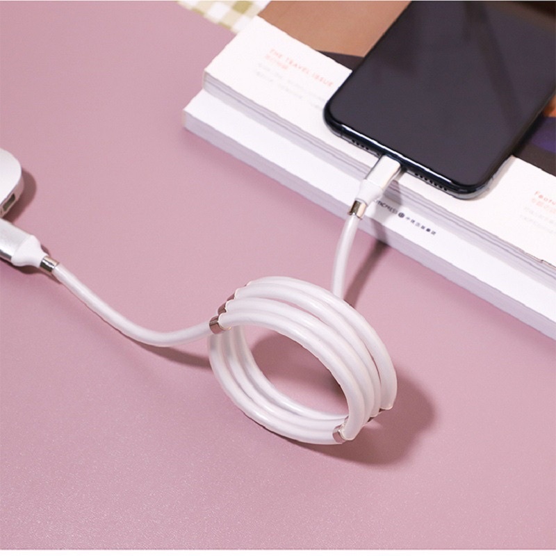 Kabel Charger Fast Charging 3 IN 1/ Kabel Casan Roll Tarik