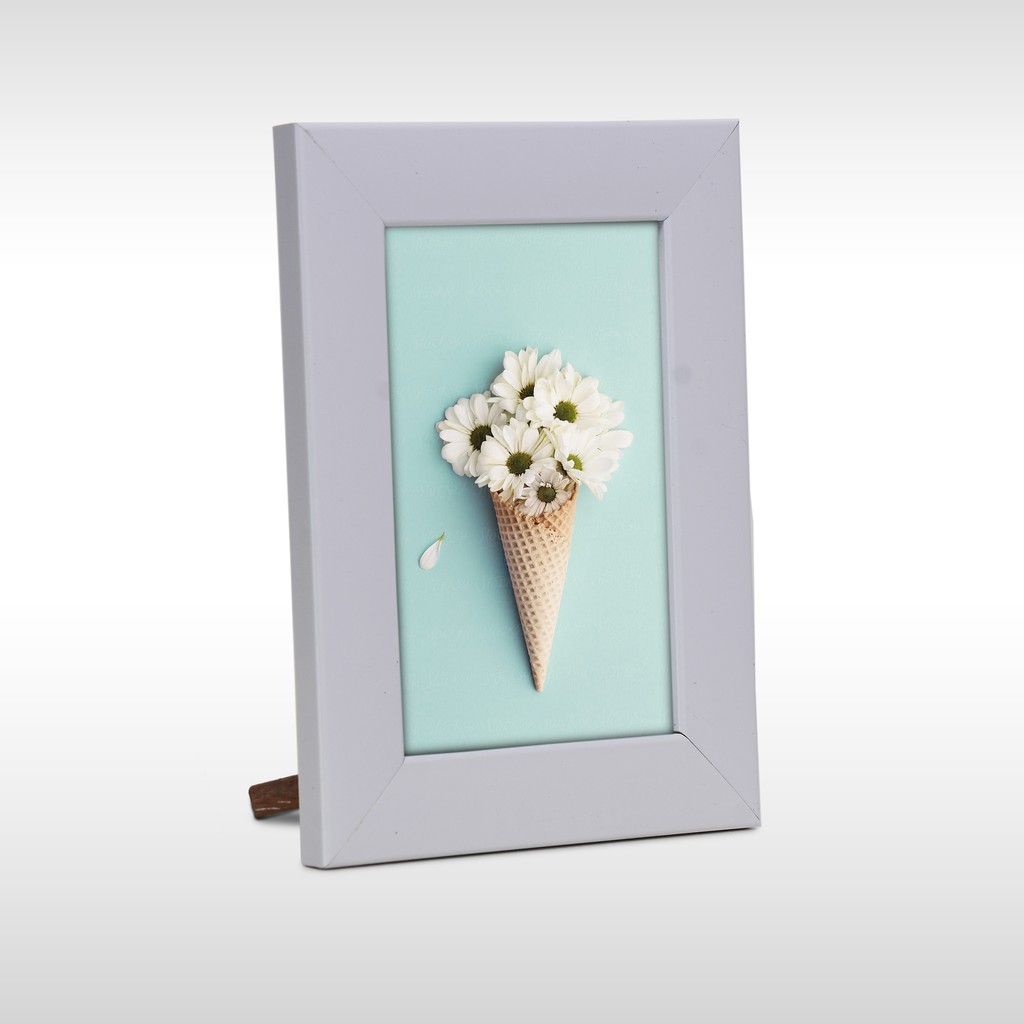 Frame Bingkai Pigura Foto Ukuran 4R (10x15 cm) Minimalis Warna Putih