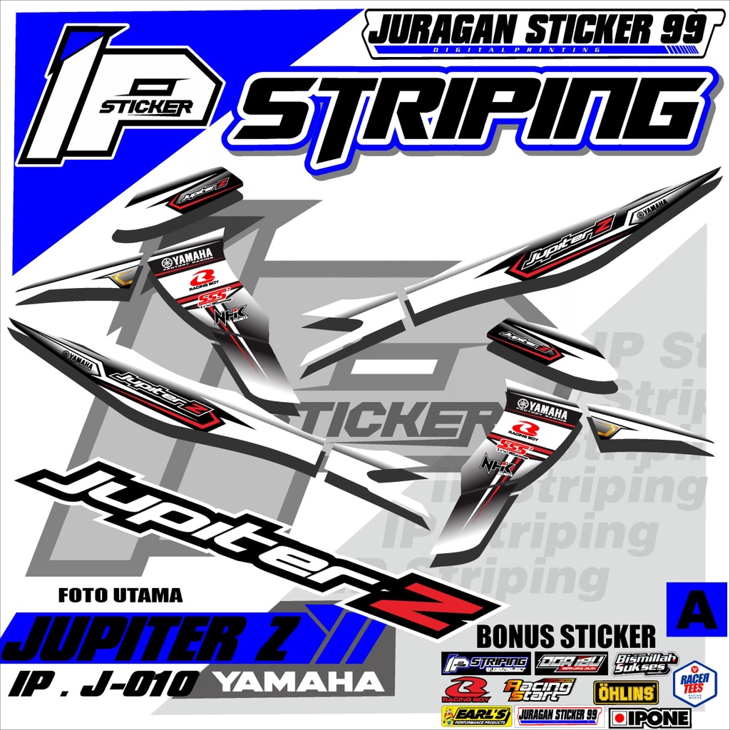 STRIPING MOTOR YAMAHA JUPITER Z Variasi design terbaru IP.J-10