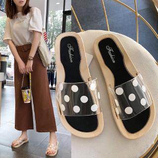  Sandal  Selop  Wanita Bahan Pvc Dekorasi Polkadot Warna 