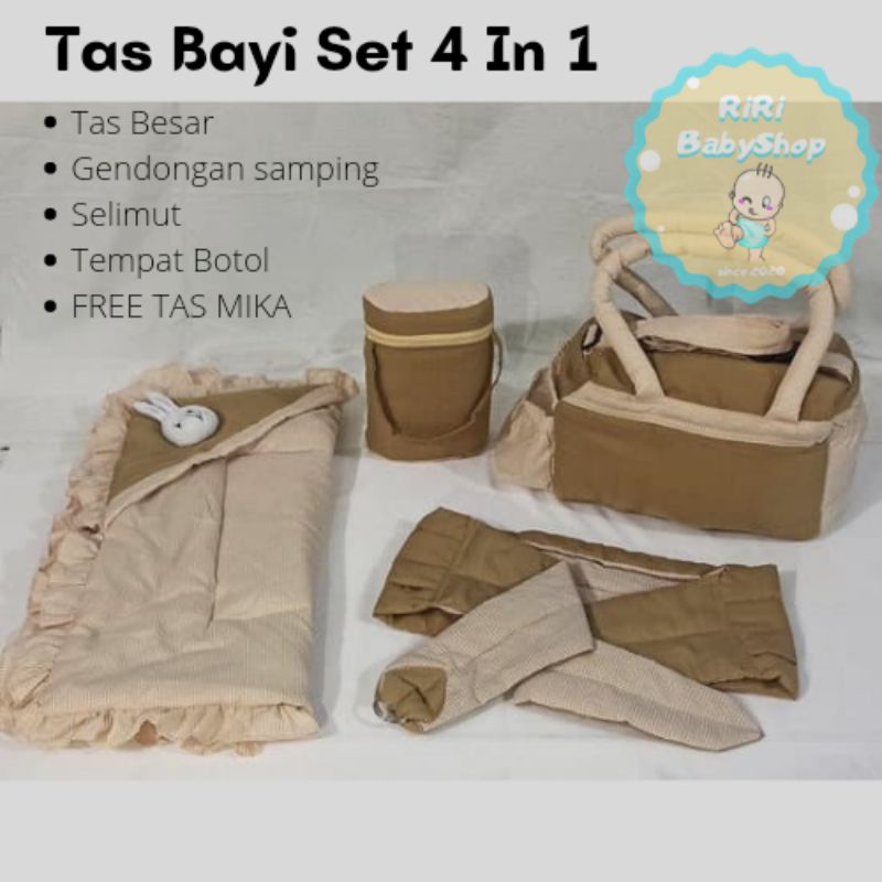 Tas Bayi Set 4in 1/Perlengkapan Bayi/Tas Bayi/gendongan bayi