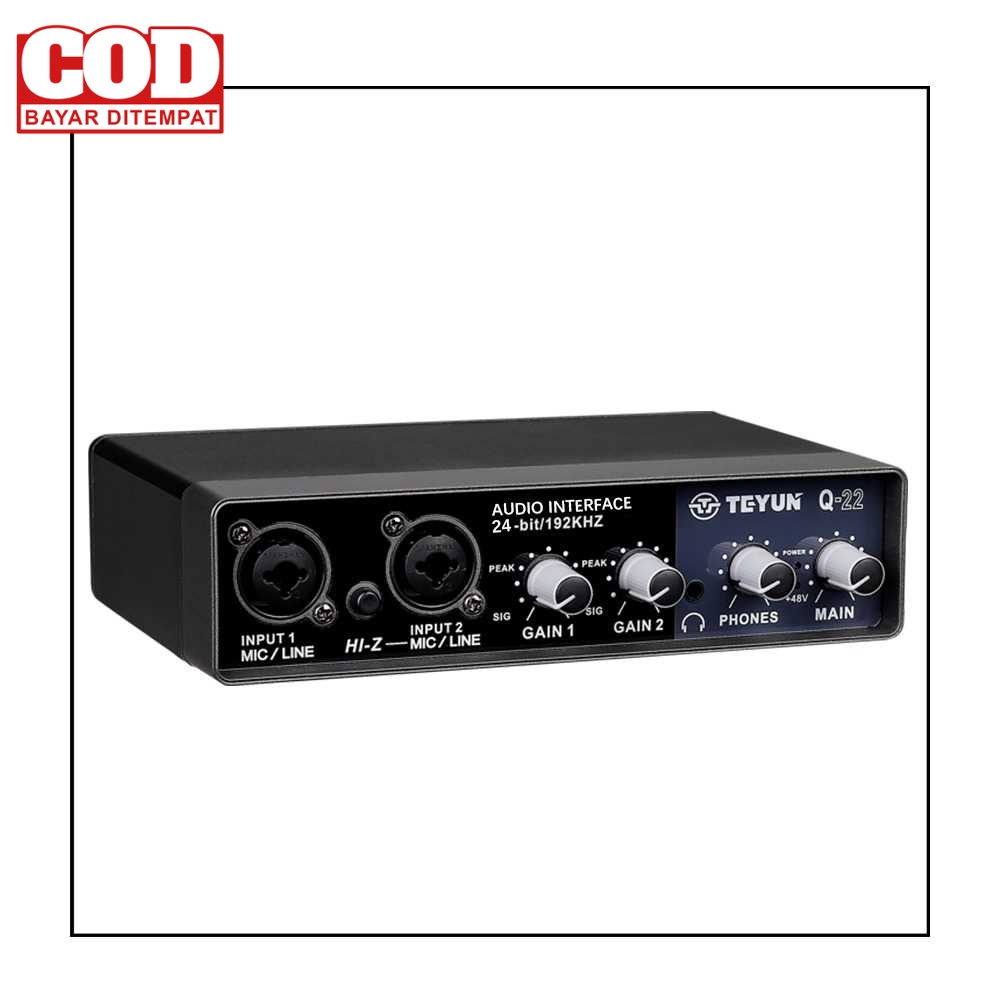 (BAYAR DI TEMPAT) Teyun Microphone Hi-Fi Sound Card Amplifier USB Live Broadcast - Q-22