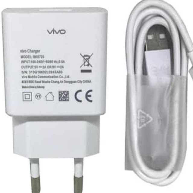 Charger vivo original v5 v7 v9 y15 2A fast charging original bisa juga untuk hp lain fast delivery