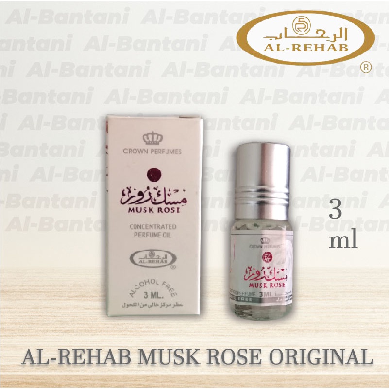 PARFUM AL REHAB MUSK ROSE ORIGINAL 3ml / PARFUM ARAB ORIGINAL