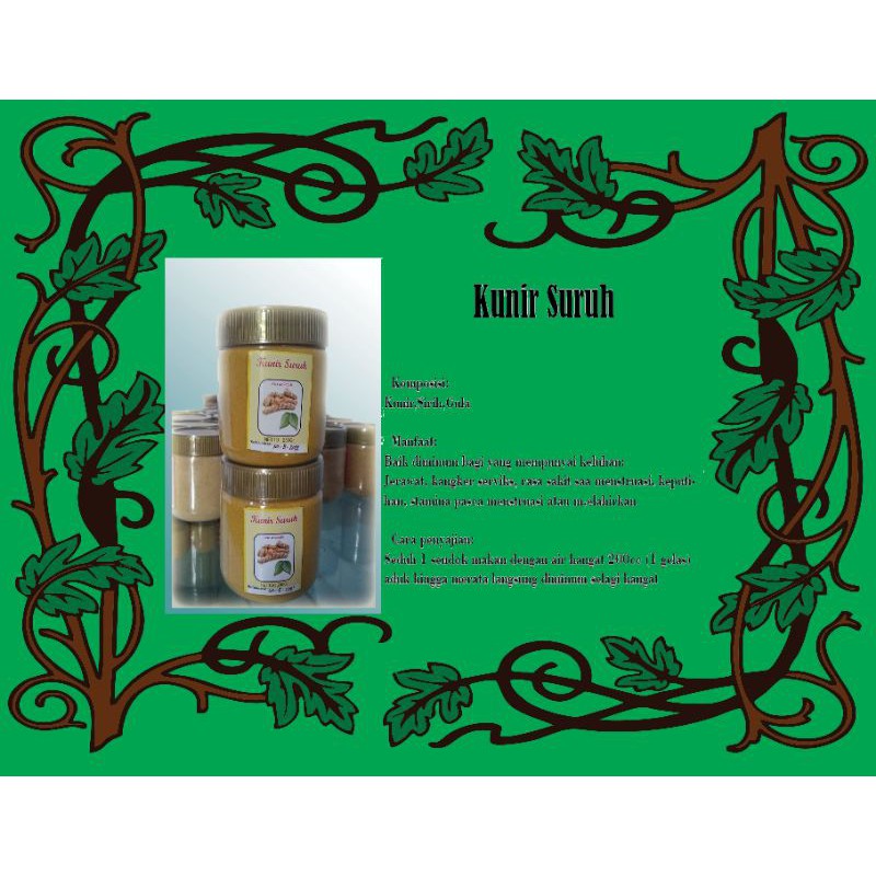 

Jamu bubuk instant/ Jamu kunir/ Jamu serbuk kunir putih/Jamu serbuk kunir sirih