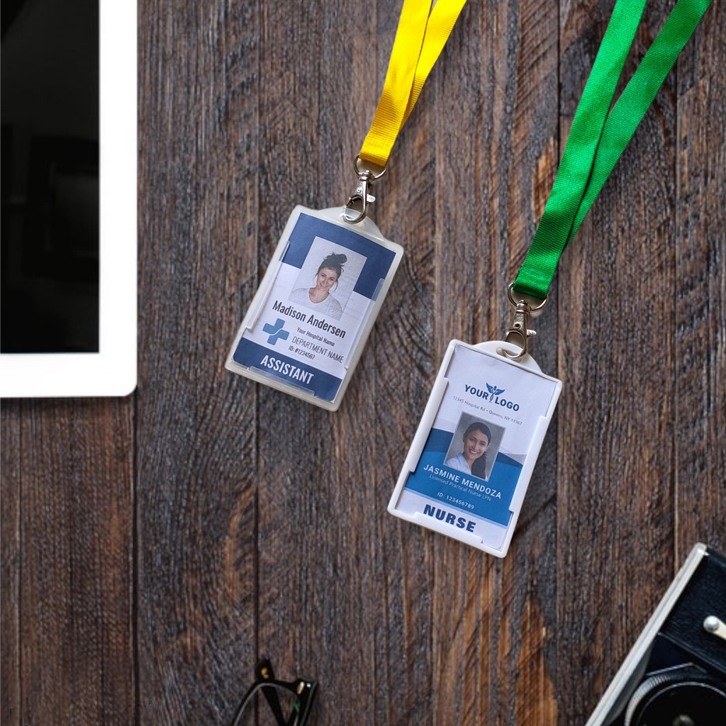 Gantungan ID CARD Kartu Nametag Kalung Tali Leher Name Tag Dada Holder Lanyard Aesthetic Tempat Nama