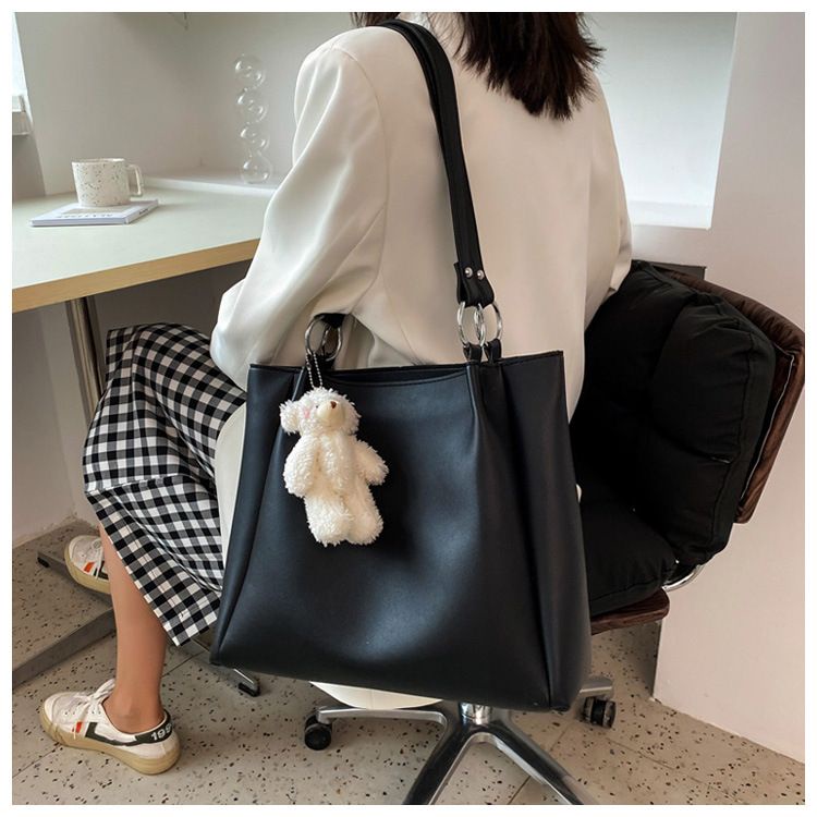 BESTSELLER  TAS TOTE UKURAN BESAR BISA SELEMPANG FREE BONEKA Import Murah Tas Import Fashion Wanita 