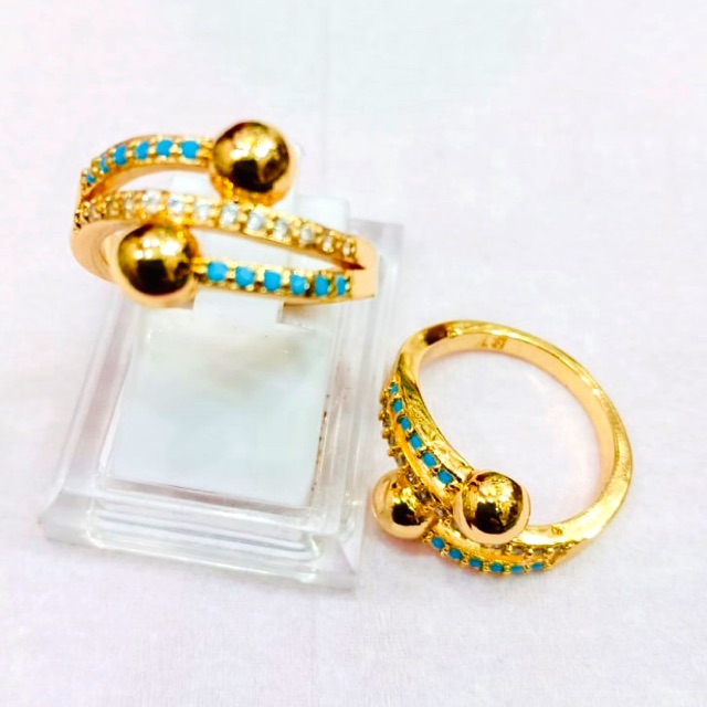 Cincin wanita cincin lapis emas cincin permata cincin pentol cincin replika emas berlian