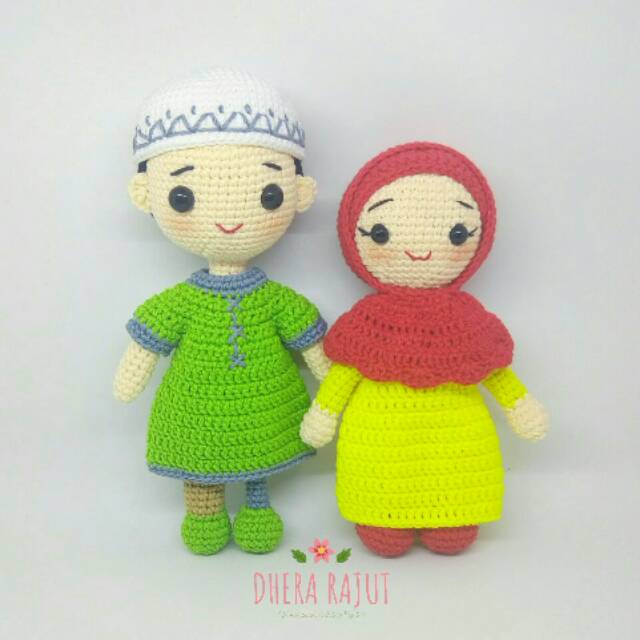 Boneka Rajut Amigurumi Nussa dan Rara (1 Paket)