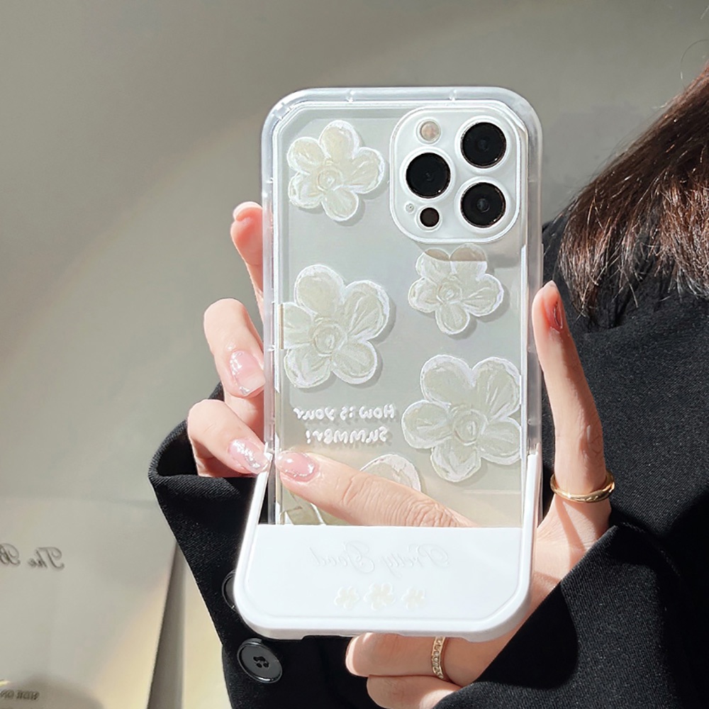 Soft Case Bracket Stand Holder Motif Kartun Bunga Untuk iPhone 11 12 13 14 Pro Max 6 6S Plus 7 8 14 Plus XR X Xs Max SE 2020 2022