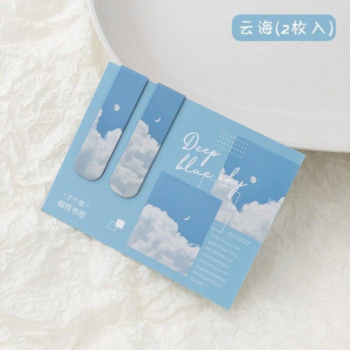 

Sale 2 Pcs Pembatas Buku Magnet / Magnetic Bookmark Misty Fantasy Diskon