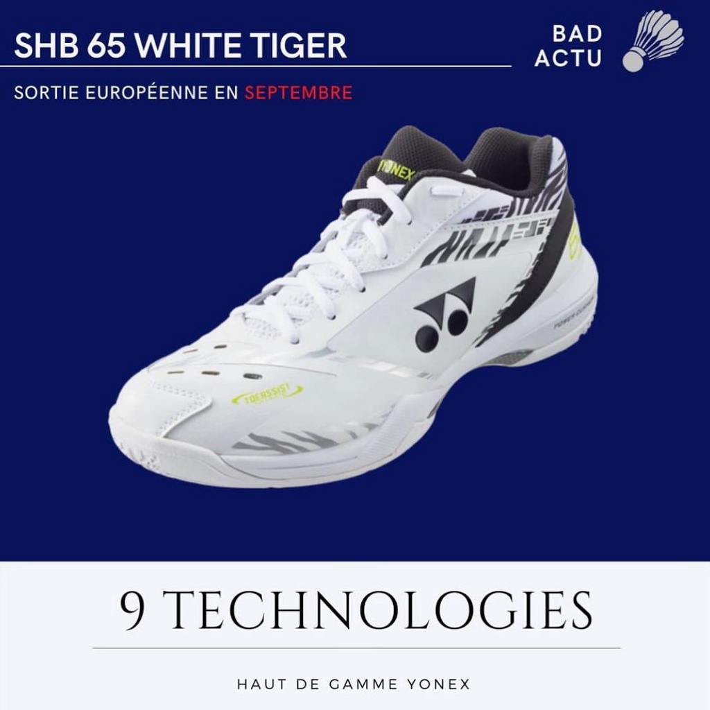 Sepatu Badminton Yonex SHB65 / SHB 65 Z3 White Tiger Kento Momota Original Bulutangkis Store Surabay