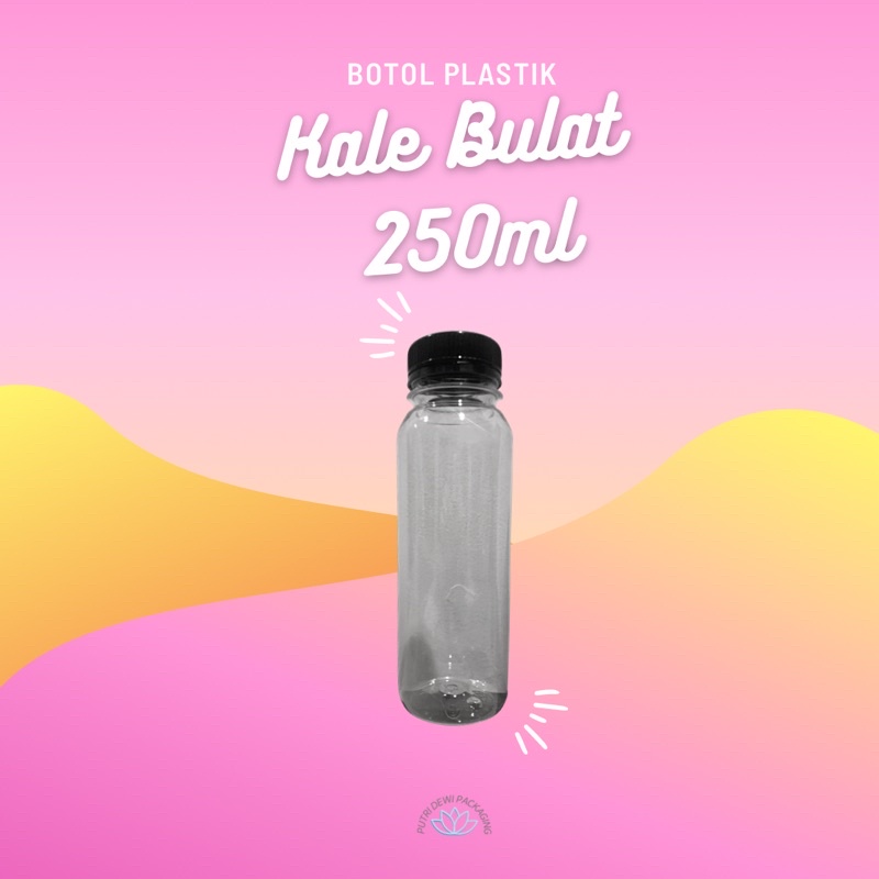 250ml Botol Kale Bulat / Botol kopi / Botol Susu / Botol minuman kekinian