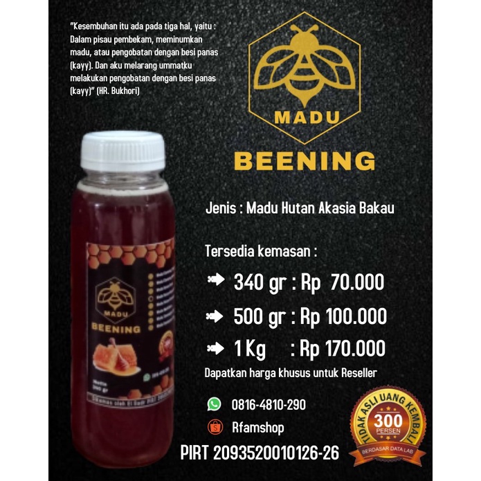 

MADU MURNI / MADU HUTAN AKASIA BAKAU 340 Gr / MADU / MADU ASLI / MADU BERGARANSI