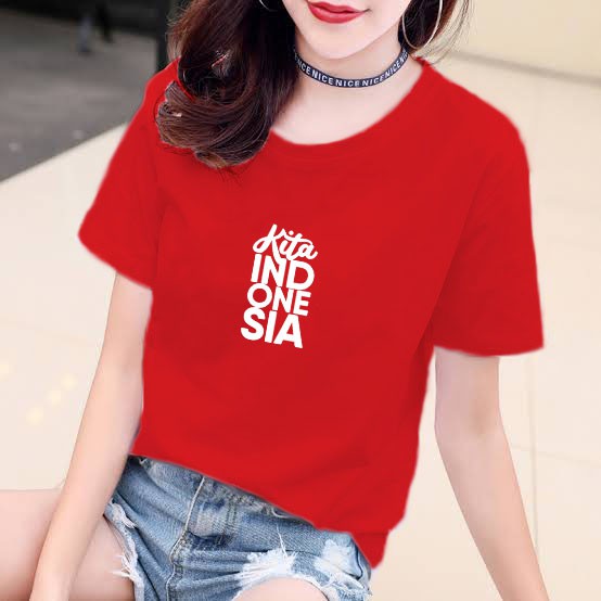 YOURSTYLE1119 - KAOS KITA INDONESIA BAJU KAOS WANITA DISTRO UNISEX OVERSIZE JUMBO KEKINIAN TERLARIS