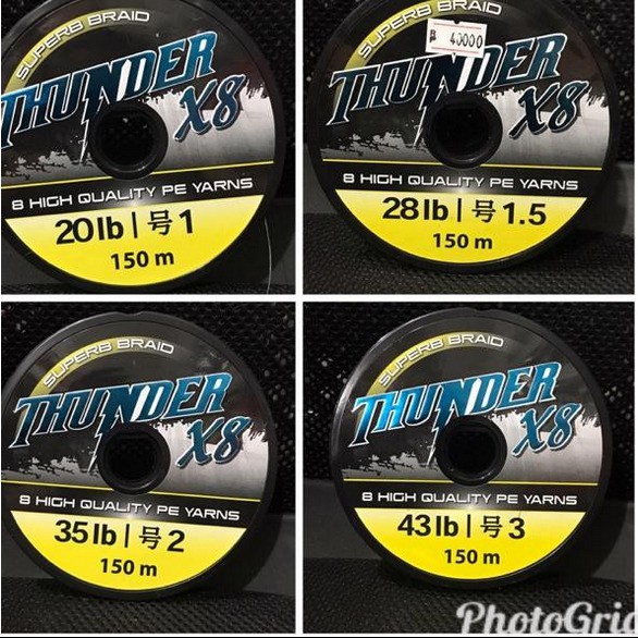 [COD] PROMO Senar PE THUNDER X8 (150M) Senar PE Halus Murah FUSI X8 (100M)