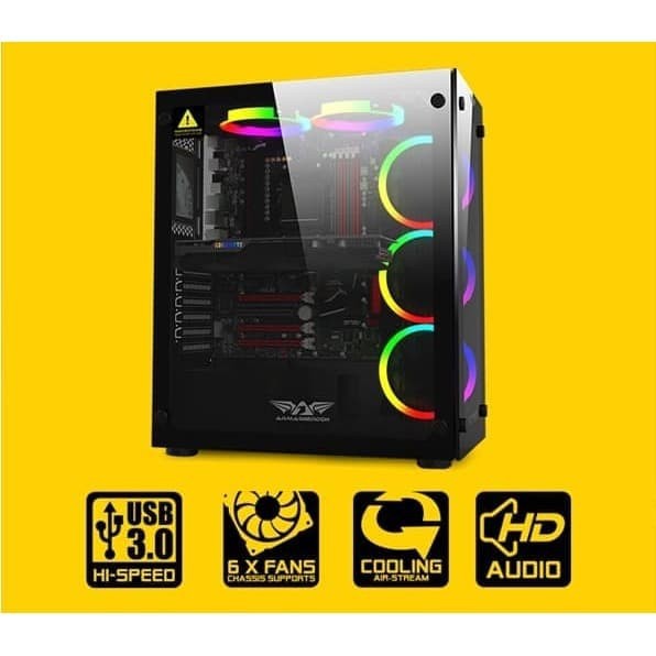 ARMAGGEDDON NIMITZ TR5000 - ATX GAMING PC CASING - Putih NEW