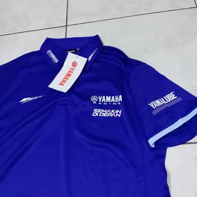 Polo Shirt Baju Mekanik Yamaha Racing Biru Semakin di depan Size M asli ori YGP Indonesia