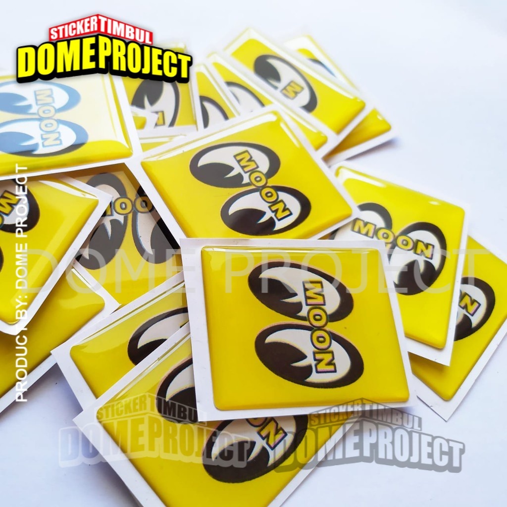 MOONEYES KUNING KOTAK EMBLEM DASI VESPA PIAGGIO STIKER LENTUR STIKER BODY MOTOR AKSESORIES VESPA