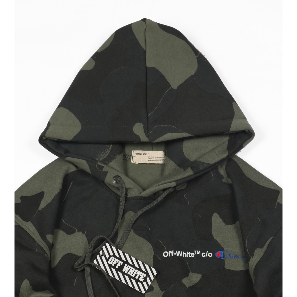 Jaket Sweater Hoodie OFF WHT X CHAMP CAMO – Fashion Trendy Casual Unisex Good Brand Quality 99% Realpict