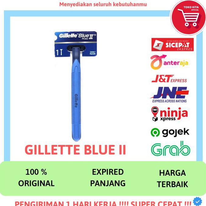 

Talacukur- Gillette Gillete Goal Blue Ii 2 Alat Silet Pisau Potong Cukur Kumis -Asli