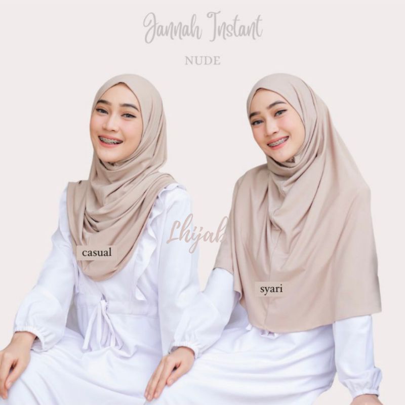 Jannah Instant/Hijab Instant Jersey/Hijab Syar'i Jumbo