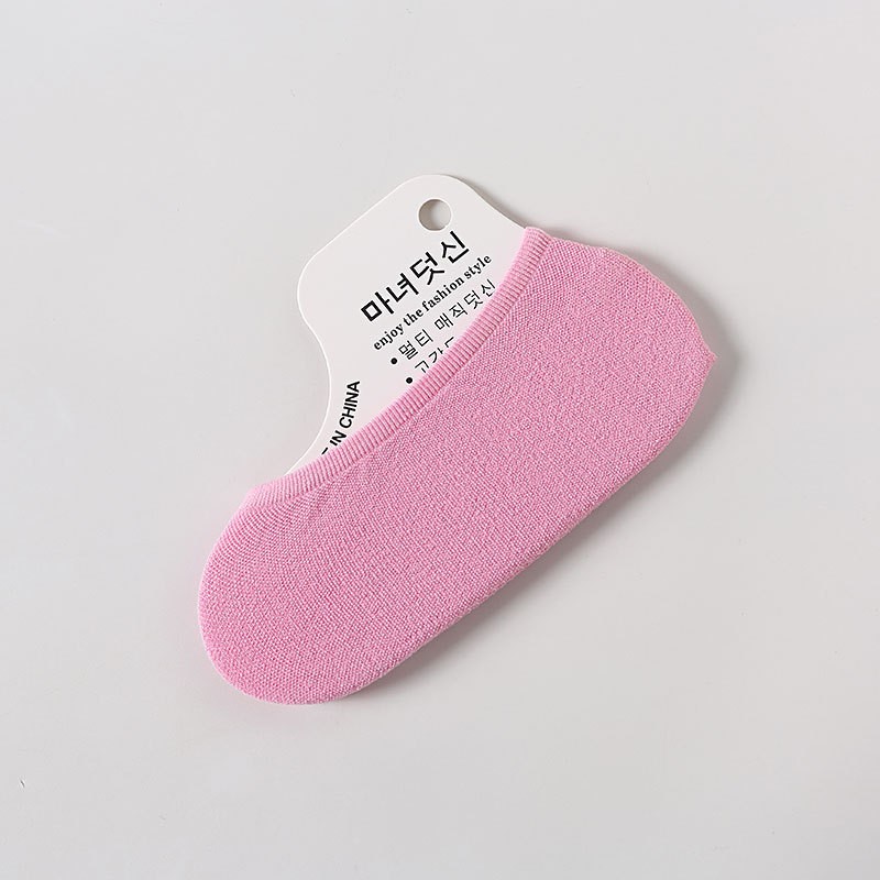 MURMURE.ID | KAOS KAKI HIDDEN SOCKS PRIA WANITA POLOS BAHAN BREATHABLE KAOSKAKI PENDEK CS037-PINK
