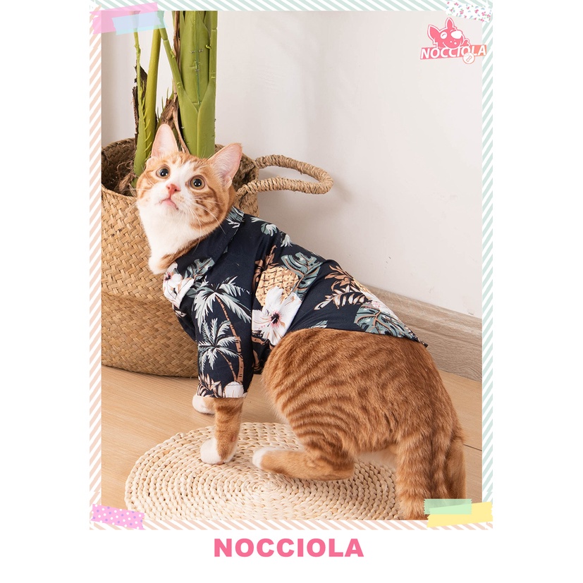 Baju Kucing | Kostum Kaos Kemeja Hawaii Aloha | Pet Aloha Hawai Shirt Clothes - T-Shirt Dengan Berbagai Motif Lucu Untuk Anjing