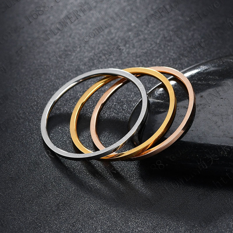 【COD Tangding】Size 3-10 Glossy Simple Ring Korea Fashion Accessories