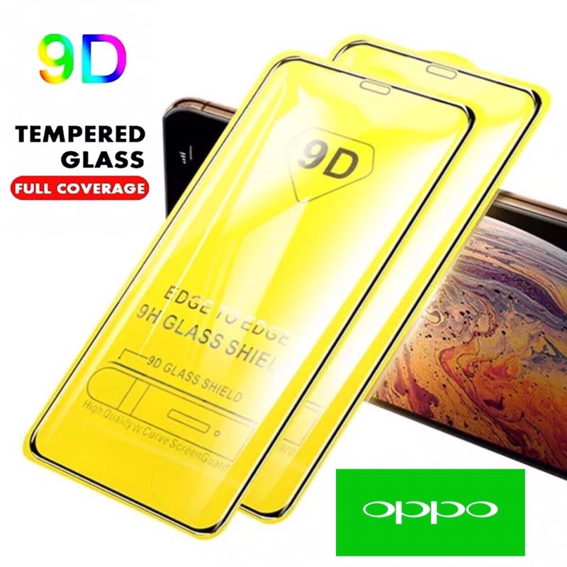 TEMPERED GLASS 5D/6D/9D FULL COVER OPPO A12/A33/A33 2020/A37/NEO 9/A57/A83/A91/F15/A92/F11/F7/F9/F3/A11K