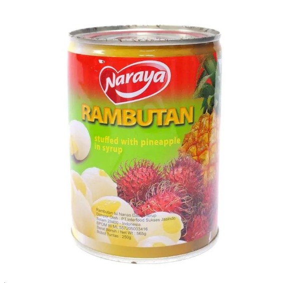 Naraya Rambutan In Heavy Syrup 565 Grm / Buah Kaleng