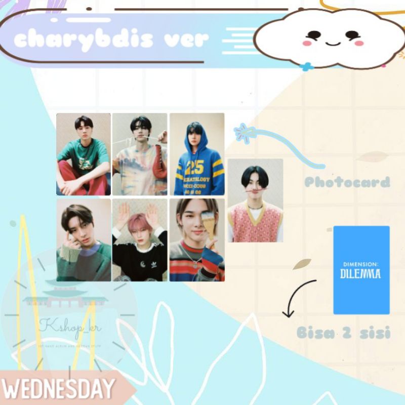 PHOTOCARD ENHYPEN 1 SISI  - ENHYPEN DILEMMA UNOFFICIAL PHOTOCARD CHARYBDIS - ENHYPEN FANKIT - ENHYPE