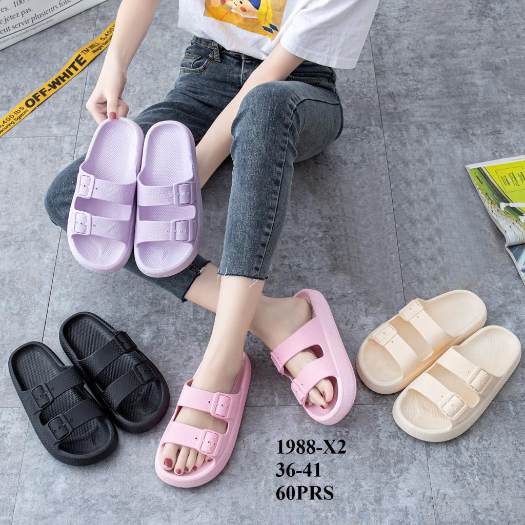 Sandal Selop Wanita Karet Import BALANCE Sol Tebal / 1988-X2