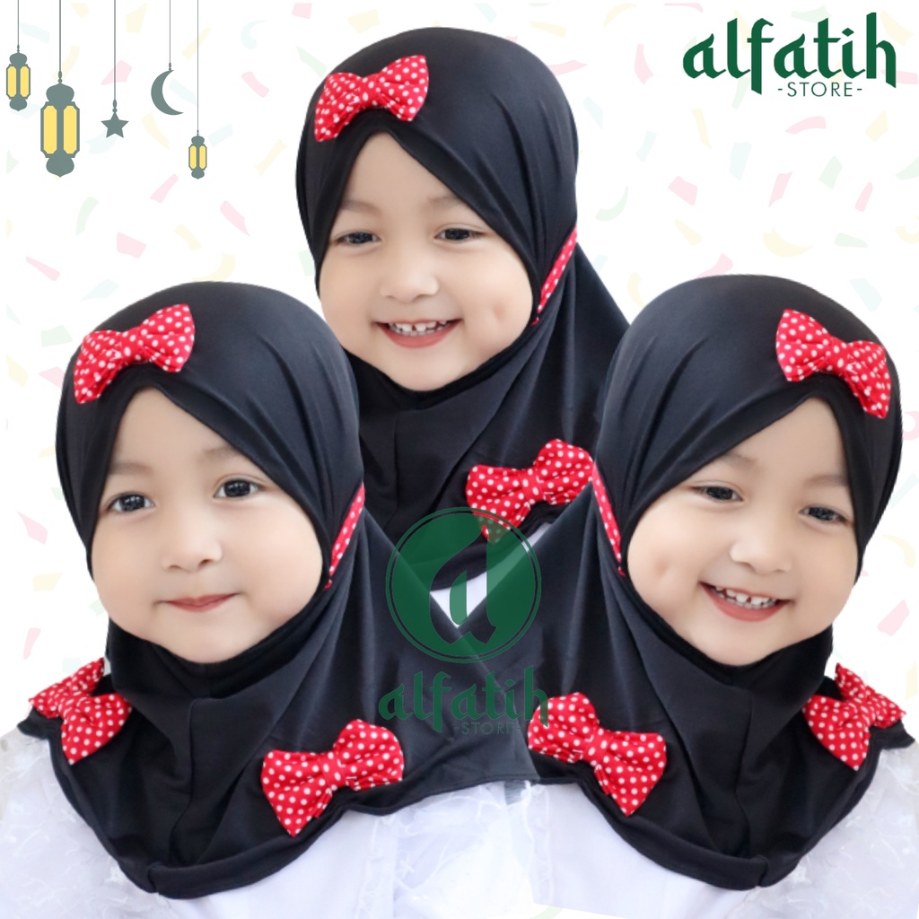 ALFATIH STORE / HIJABA ANAK CALISTA CUTE VARIASI PITA / JILBAB ANAK MURAH /HIJAB ANAK / BERGO ANAK / Kerudung Anak Jilbab Hijab Anak Bayi Perempuan / pastan baby / hijab anak / Jilbab Anak bayi Usia 0-3 Tahun Bahan Jersey Premium Nyaman Di Pakai