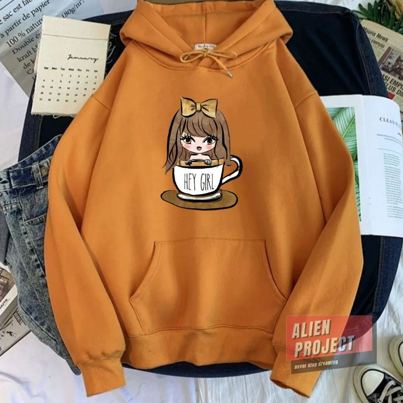 Alien Project Hoodie hei girl Hoodie cewek Hoodie wanita