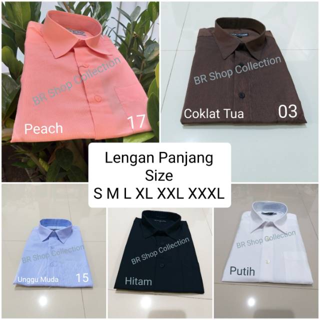 Kemeja kerja panjang  S M L XL XXL XXXL / kemja kantoran / kemeja lengan panjang polos /kemeja garis