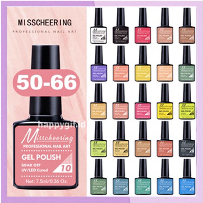 (51-66) MISS CHEERING Kutek Halal Gel UV Soak Off Polish 7.5 ml Cat Kuku Waterproof KU033