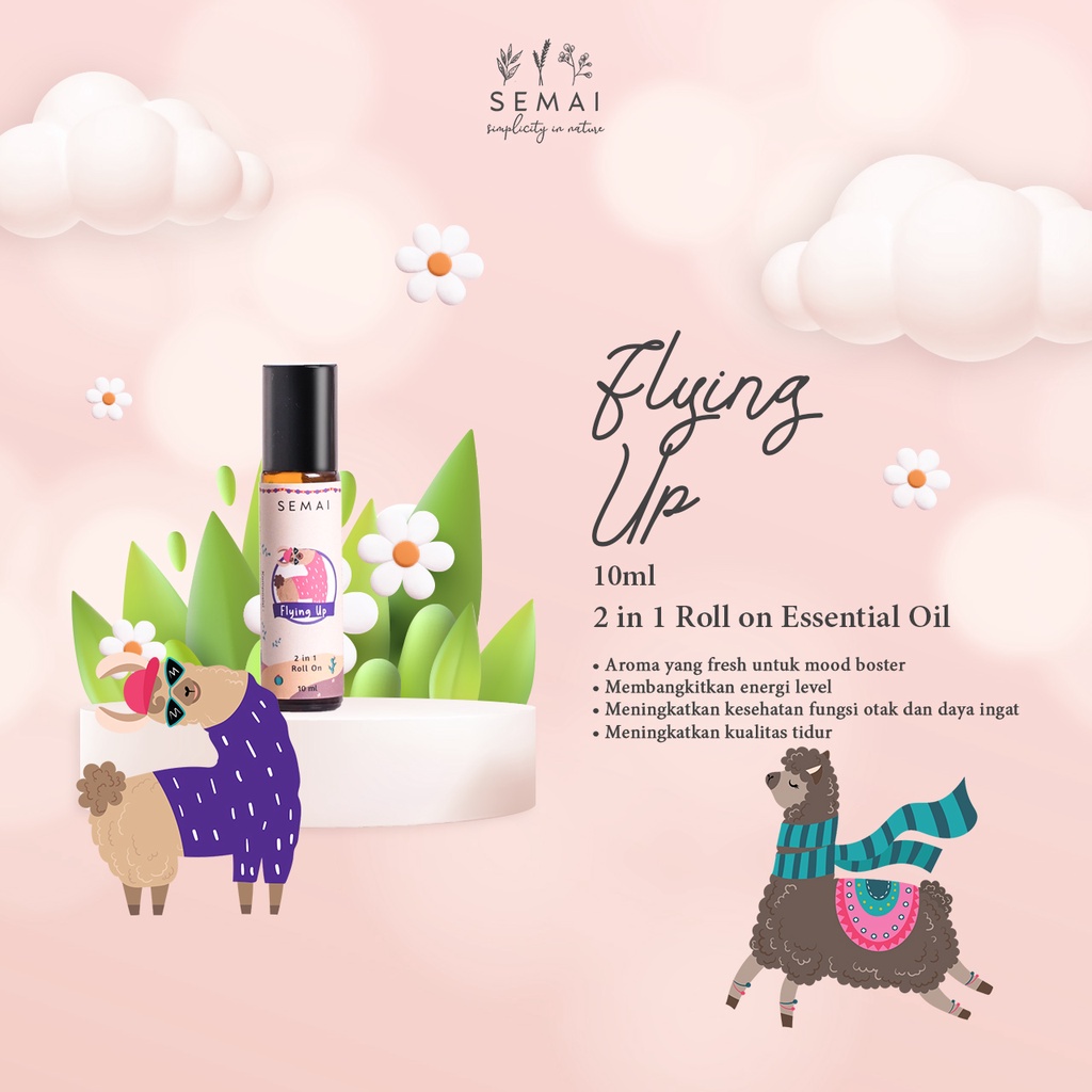 SEMAI 2in1 ROLL ON diluted Essential Oil Aroma Terapi bayi hingga dewasa