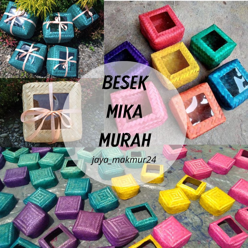 

Besek Mika Warna - Besek Mika Pita - Besek mika 18x18 - Besek Mika 20x20 - Hampers Besek Mika