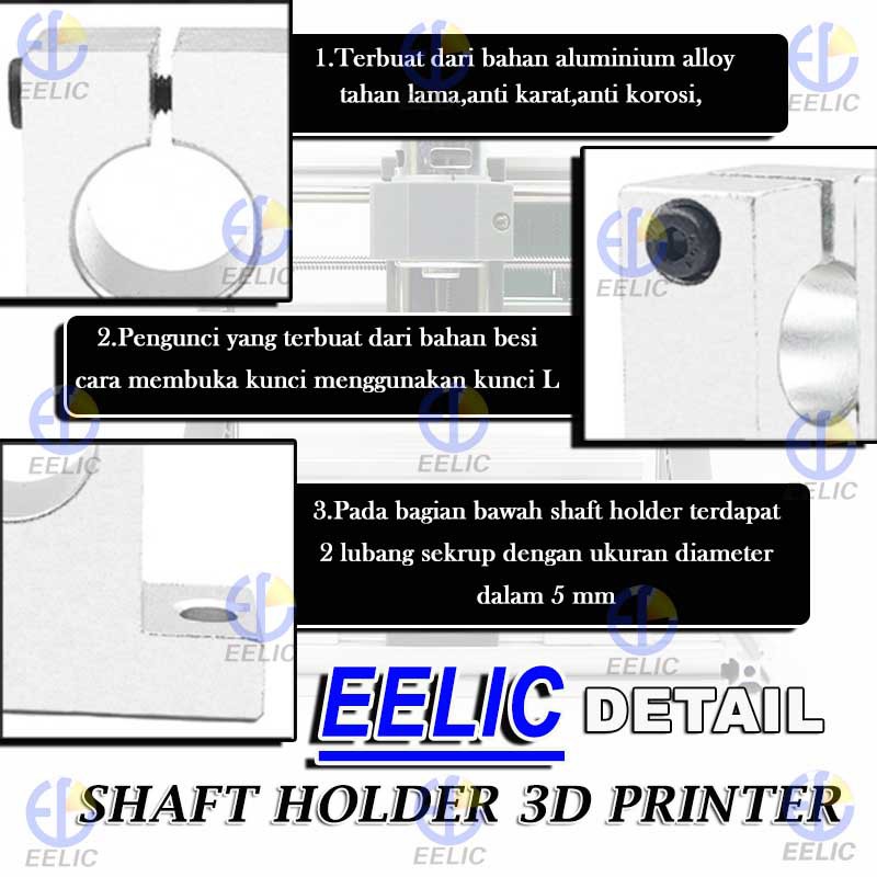 EELIC SHH-B0098 Shaft holder sk8 dudukan besi ball bearing 8 mm rod besi cnc 3d printer