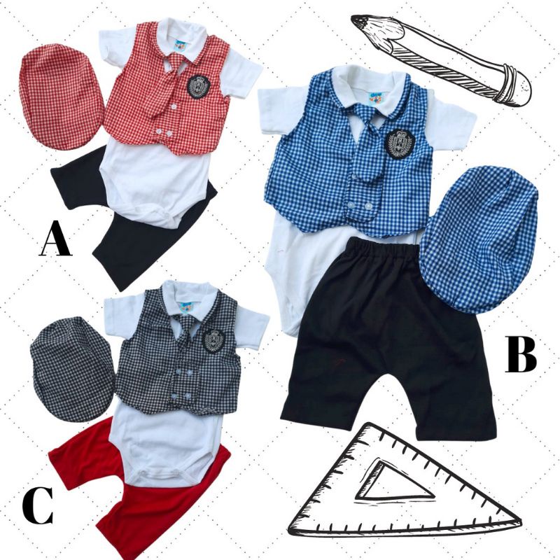 Baju Bayi Laki-laki Pesta Kondangan Jumper Lucu Bahan Tidak Panas